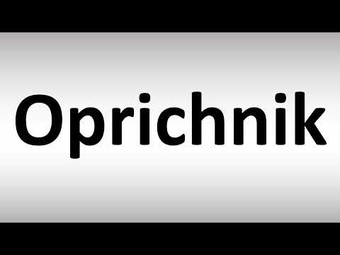 How to Pronounce Oprichnik