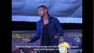 YO YO Honey Singh at World College of Technology &amp; Management Gurgaon
