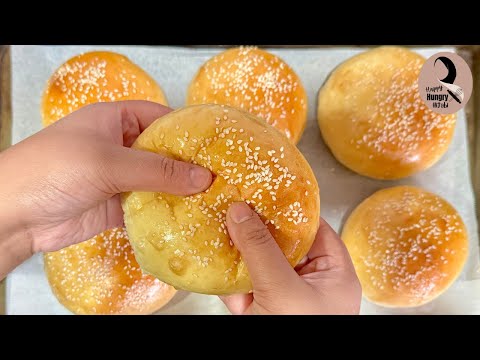 Soft And Fluffy Burger Buns | Homemade Burger Buns