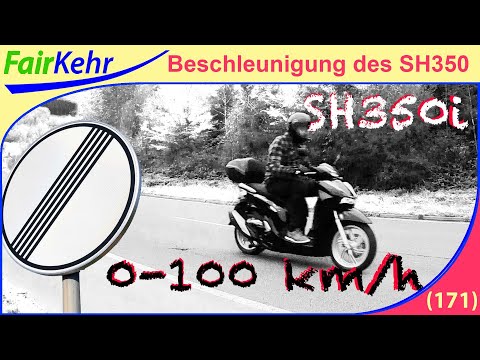 Honda SH350i acceleration 0-100km/h - no Top speed