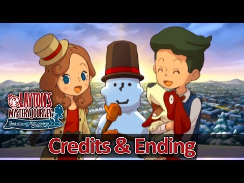 Credits & Ending - Layton's Mystery Journey 3DS (HQ) No Commentary