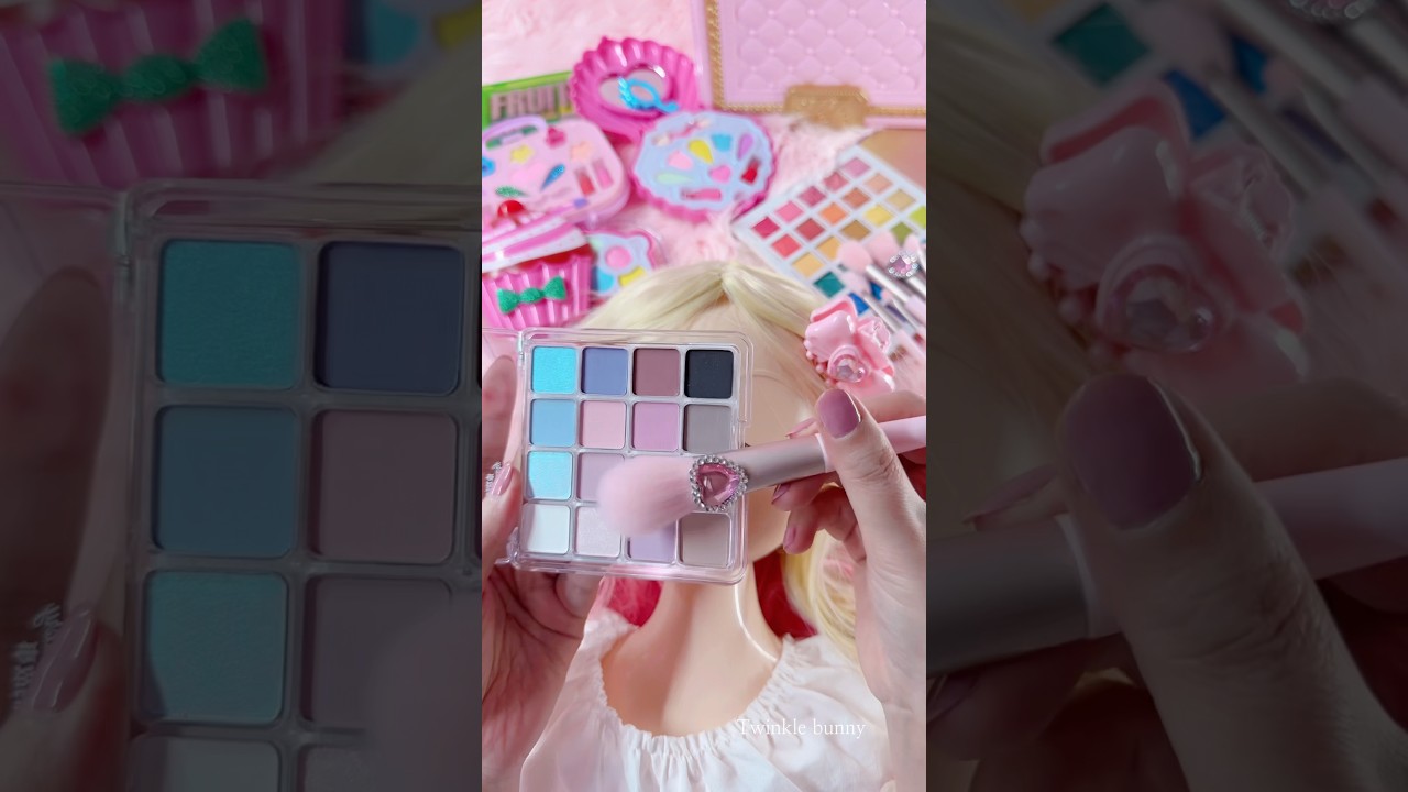 ASMR Makeup💄 Mannequin Beauty Transformation Pink Coloring Cosmetic Unboxing Satisfying Sounds❤️