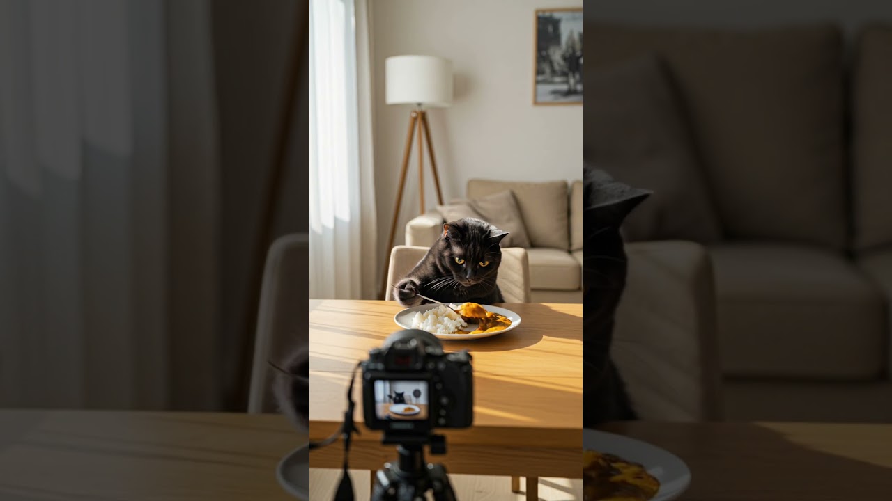 黒猫ジジのASMR〜カレー〜