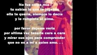 No fue culpa mia-letra