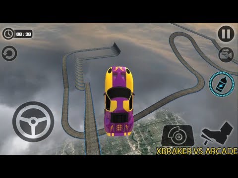 Impossible Car Tracks 3D: Purple Car Driving Stunts Levels 14 and 15 - Android GamePlay 2019