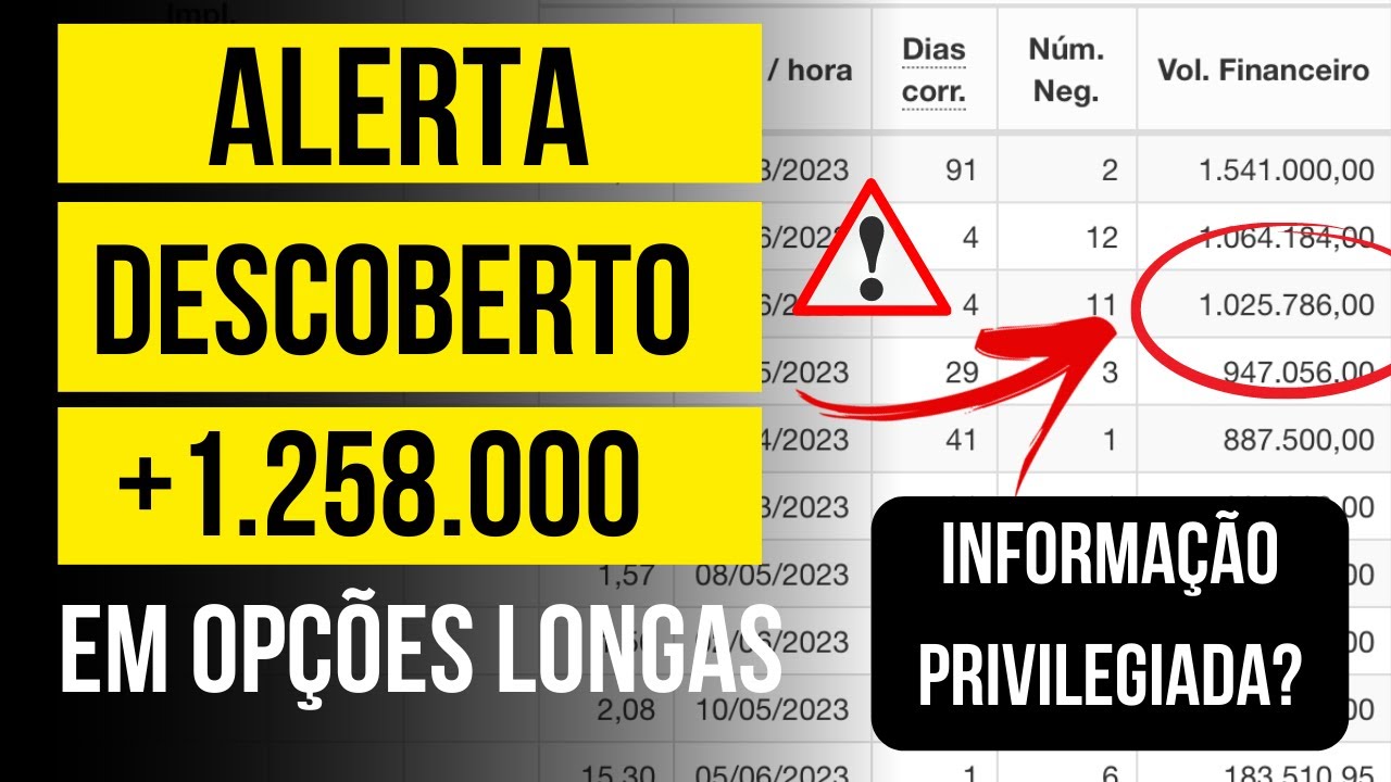 DESCUBRA AS MAIORES OPERAÇÕES COM OPÇÕES LONGAS DO MERCADO