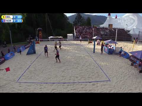 Mol.A/Sørum (NOR) vs. Koekelkoren/Van Walle (BEL) FIVB Major Series Gstaad 2018 Quarter Final