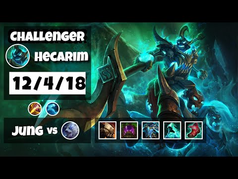 Hecarim vs Volibear KOREAN Challenger JUNGLE (12/4/18) - v11.6