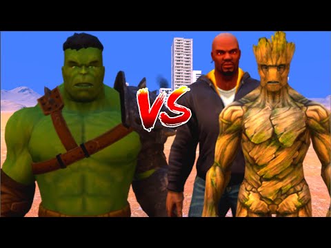 100 Hulk vs 1000 Luke Cage and 1000 Groot (Marvel vs Marvel)
