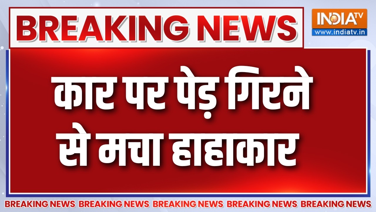 Breaking News :  कार पर पेड़ गिरने से मचा हाहाकार  | UP News Latest | Bareilly Updates