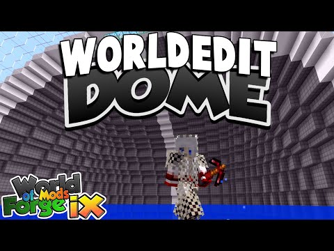 Ayesel - Making a DOME with World Edit! World of Forge Mods Minecraft 1.14.4