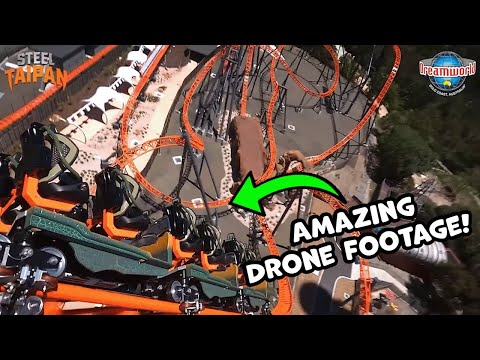 Amazing Roller Coaster Drone Footage - Steel Taipan at Dreamworld Gold Coast
