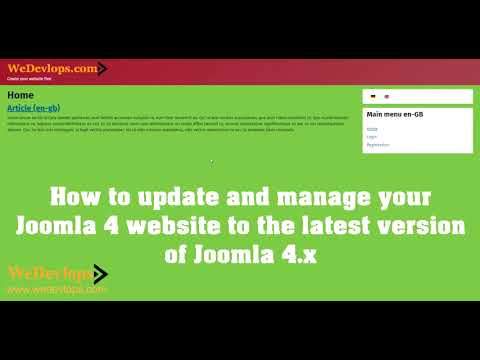 How to update and manage your Joomla 4 website to the latest version of Joomla 4