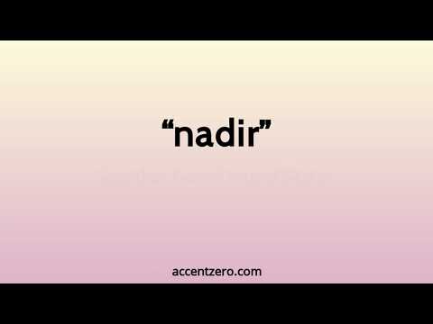 Pronounce "nadir" - French accent vs. native U.S.