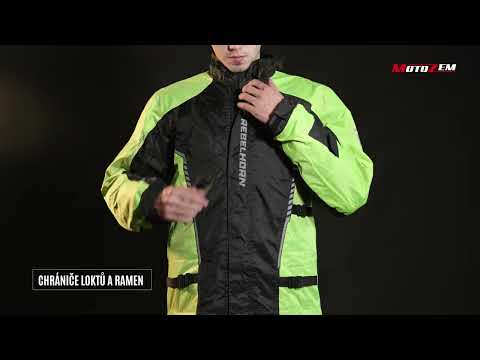 Moto bunda do deště Rebelhorn Patrol fluo žluto černá