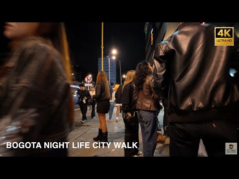 Bogotá Night Walk | Parque 93 to Zona T | City Walk Colombia [4K] 波哥大夜間城市漫步｜Parque 93 至 Zona T｜哥倫比亞