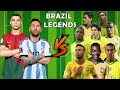 Ronaldo & Messi VS Brazil Legends (Pele Ronaldinho Neymar R9 Rivaldo Kakâ)  💥 ULTRA VS FİNAL🔥💪