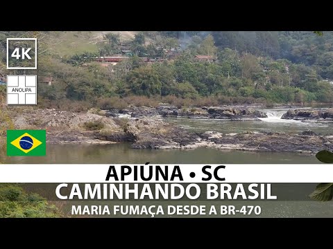 Steam Train • Vista do Trem Maria Fumaça desde o Rio Itajaí Açú • APIÚNA, SC [4K]