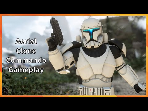 Aerial Clone Commando Gameplay Star Wars Battlefront 2