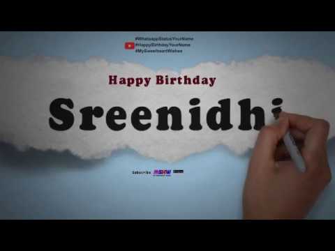 Happy Birthday Sreenidhi | Whatsapp Status Sreenidhi