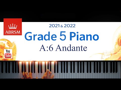 ABRSM 2021-2022 Grade 5, A:6. Andante ~ J. H. Fiocco. Piano exam piece