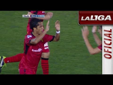 Gol de Giovani (2-3) en el Mallorca - Málaga - HD