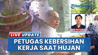 Wali Kota Gorontalo Beri Reward ke Petugas Kebersihan yang Tetap Bekerja meski Cuaca Sedang Hujan