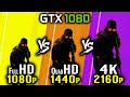 Counter-Strike 2 - GTX 1080 - 1080p vs 1440p vs 2160p 4K Benchmark
