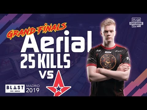 CS:GO POV - Aerial 25 kills vs Astralis on Train @ BLAST Pro Series Madrid 2019 Grand Finals