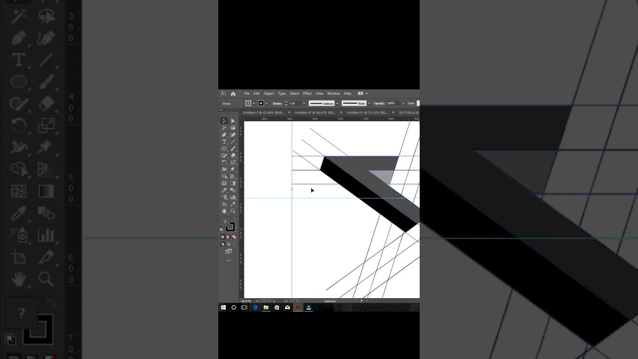 How to create 3d star logo in adobe illustrator#3dlogo