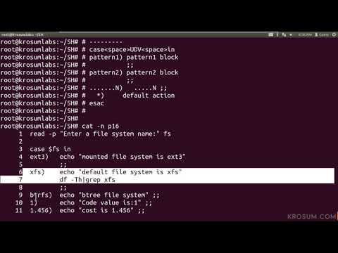 Shell Script Conditional Statement Case Statement