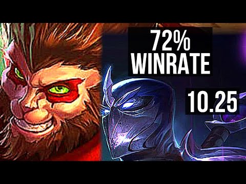 WUKONG vs SHEN (TOP) | 72% winrate, Quadra, Dominating | TR Diamond | v10.25