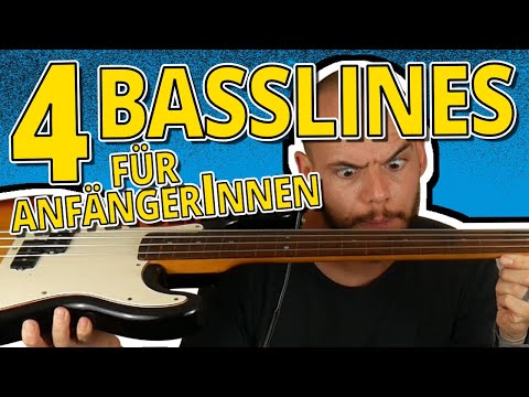 4 Bass Lines für Bass AnfängerInnen