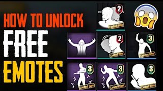 how to get free emotes in pubg mobile | free unlock emotes in pubg