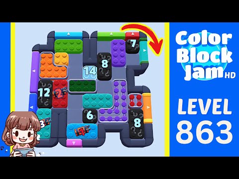 Color Block Jam Level 863 Solution Walkthrough