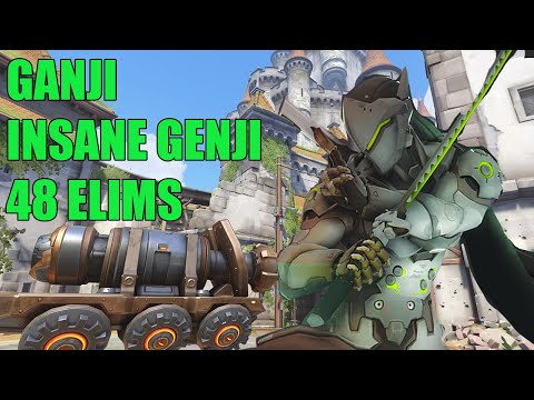 GANJI INSANE GENJI GAMEPLAY 48 ELIMS - PRO OVERWATCH SEASON 29