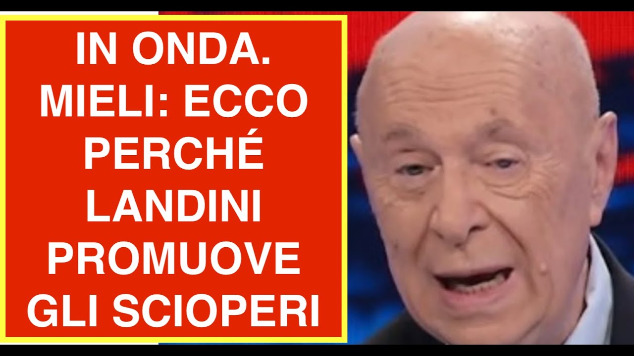 IN ONDA. MIELI: ECCO PERCHÉ LANDINI PROMUOVE GLI SCIOPERI