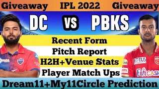 DC vs PBKS | DC vs PBKS Dream11 Prediction | DEL vs PUN My11circle Team | DC vs PBKS Match | IPL2022