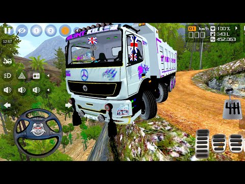 Bharat Benz 4x4 Tipper Truck Driving In Offroad | Bus Simulator Indonesia | Bussid Game Mod 2025