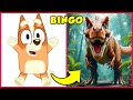 How Bluey Characters Look As Dinosaurs Favorite SNACKS Bluey Bingo ️Socks Chilli Bandit