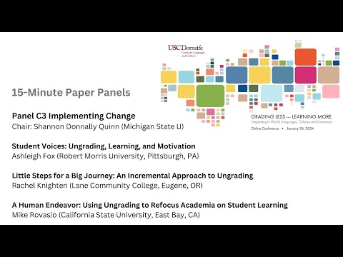 Ungrading in World Languages: Implementing Change (15-minute papers)