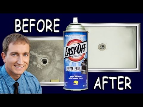 How To Make A Shower Floor White Clean Again With Oven Cleaner