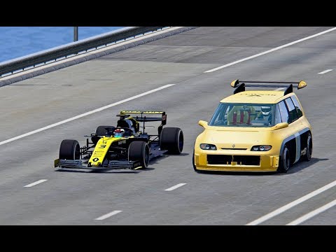 Renault F1 2019 vs Renault Espace F1 - Drag RACE