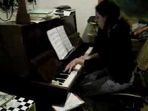 Talya Eliav practicing on the piano