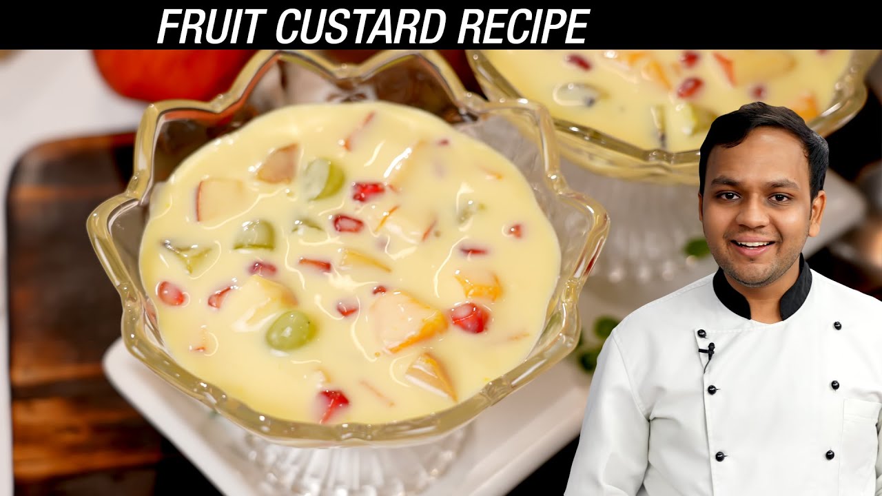 FRUIT CUSTARD Recipe - Super Creamy Easy Summer Dessert - CookingShooking