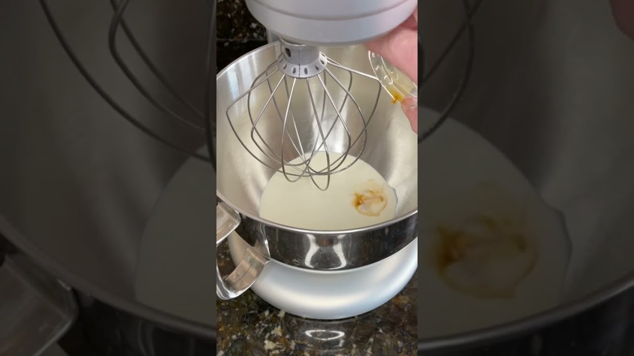 How to make stabilized whipped cream #shorts