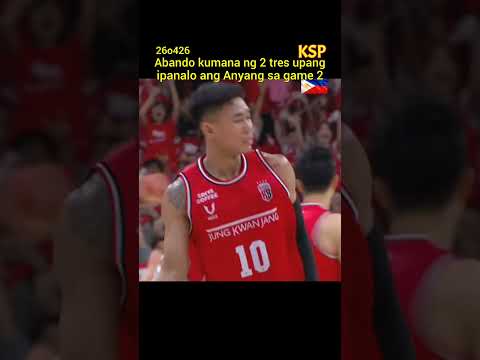 Rhenz Abando kumana ng dalawang tres upang ipanalo ang Anyang sa game 2 kontra KCC.