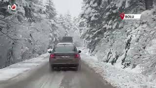 Gölcük Yolunda Kar Sürprizi Kar Lastiği Olmayan Araç Yolda Kaldı