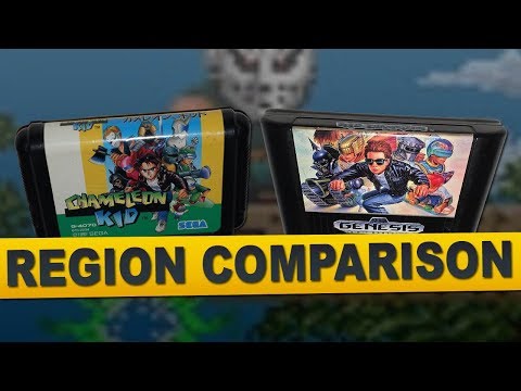 Kid Chameleon for Sega Genesis (Region Comparison)