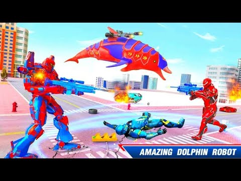 Robot Machine Azhidar Shark,Transform into grand dolphin robot to win transform robot-Temu Gamer.